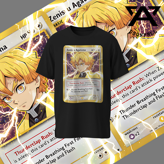 Zenitsu Thunder Card T-Shirt – Limited Anime Streetwear