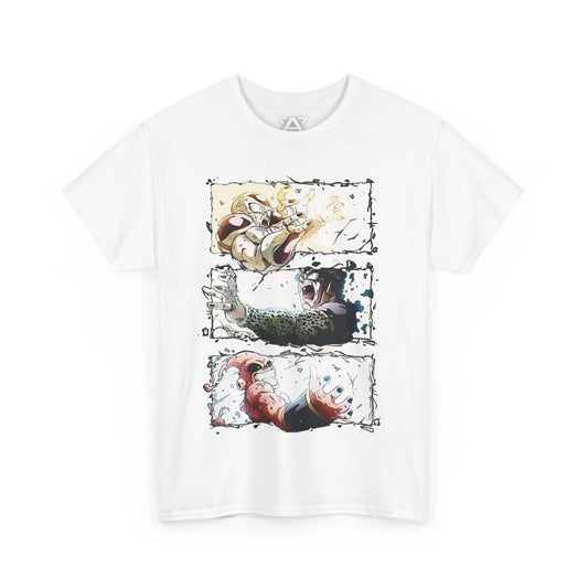 Dragon Ball Z – Villains Epic Battle Anime T-Shirt | Frieza, Cell, Majin Buu Tee