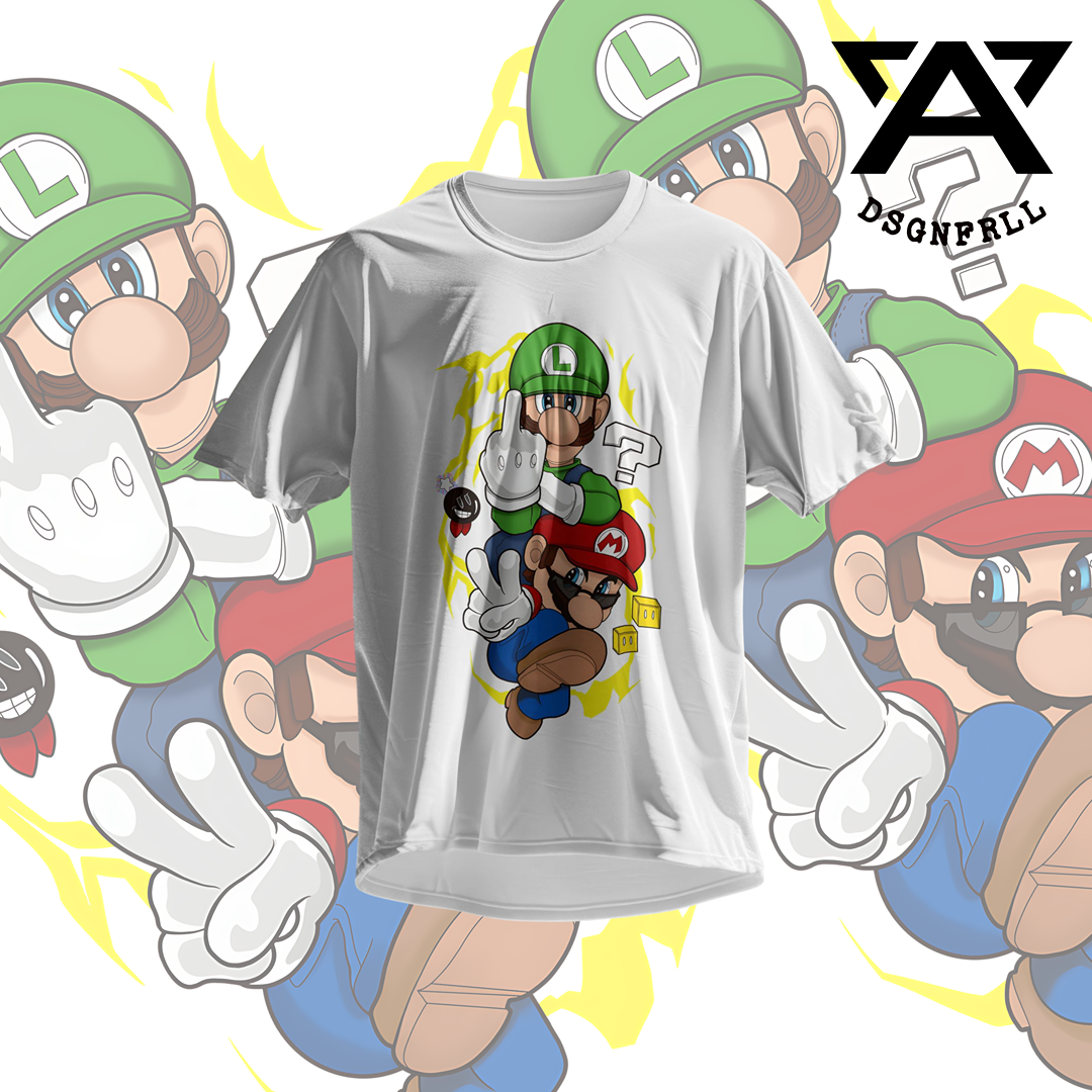Super Bros Voltage Tee – Mario & Luigi Street Style Edition