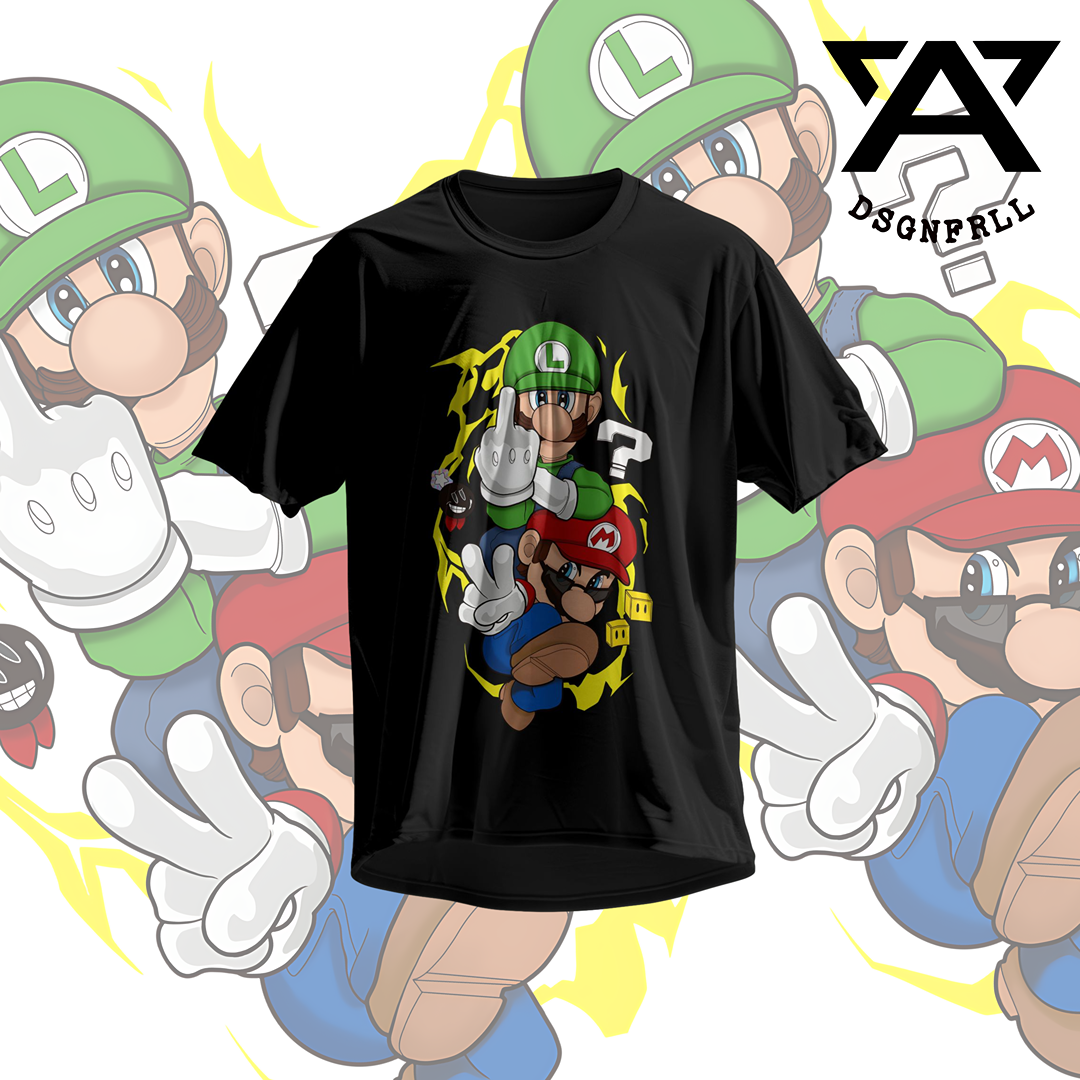 Super Bros Voltage Tee – Mario & Luigi Street Style Edition