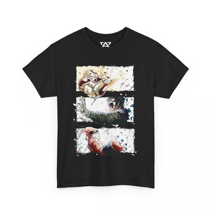 Dragon Ball Z – Villains Epic Battle Anime T-Shirt | Frieza, Cell, Majin Buu Tee