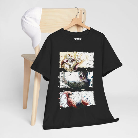 Dragon Ball Z – Villains Epic Battle Anime T-Shirt | Frieza, Cell, Majin Buu Tee